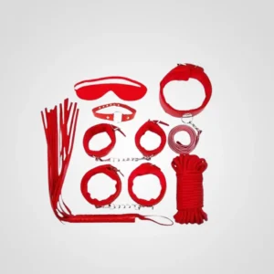7 Piece BDSM Kit For Women Red Color