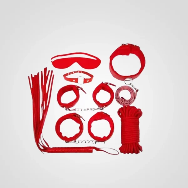 7 Piece BDSM Kit For Women Red Color