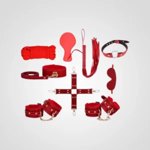 9Pcs Luxury BDSM Kit Red Color